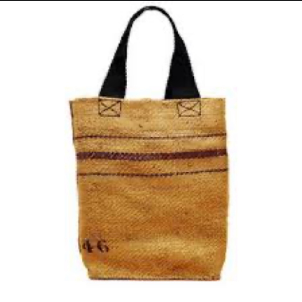DUTZI hand made coffee linen side bag